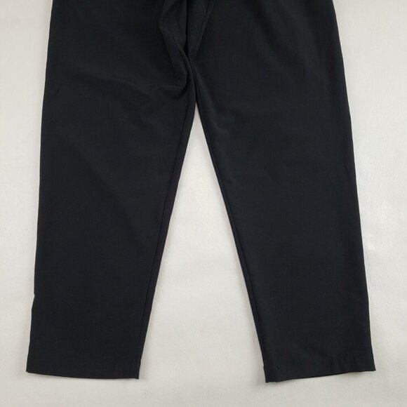 Albion Bow Belt Ankle Pant Womens XS Black Paper Bag Waist Pull On Nylon Stretch - Picture 8 of 13